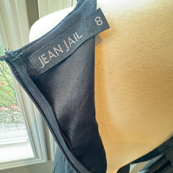 Jean Jail One Shoulder Black Gold Sequin Party Mini Dress - Picture 11 of 11